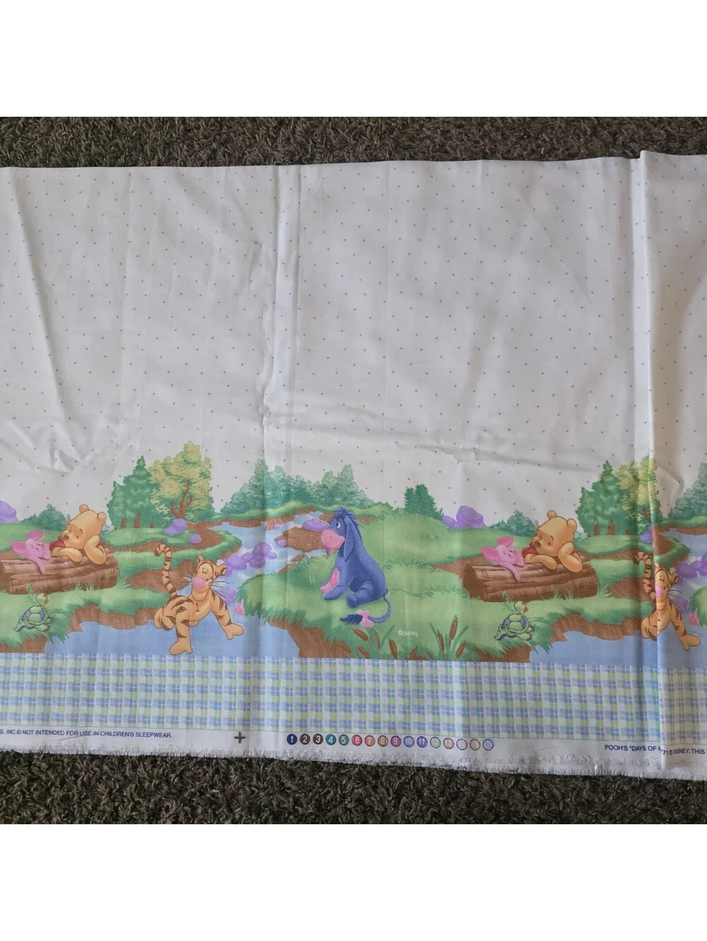 Vintage Pooh's 'Days of Hunny' Cotton Fabric Fabric Approx. 3 yards